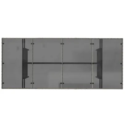 Masă Grădină Sticlă Gri 190x80 cm - Poliratan Rezistent