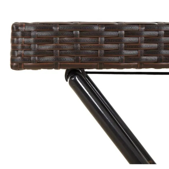 Masă Pliabilă cu Tava Maro - Poliratan - 65x40x75 cm