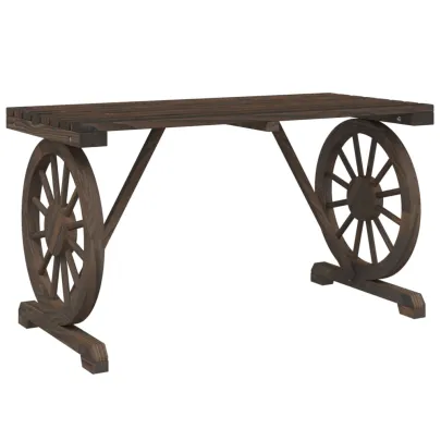 Masă Grădină Lemn Masiv de Brad - 115x55x65 cm