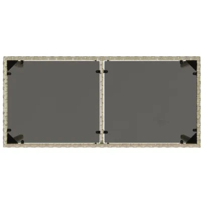 Masă Grădină Sticlă Gri - Mobilier Exterior Durabil