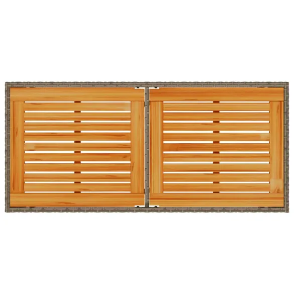 Masă Grădină Lemn Acacia - Poliratan - Livrare Gratuită