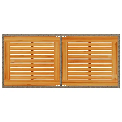 Masă Grădină Lemn Acacia - Poliratan - Livrare Gratuită