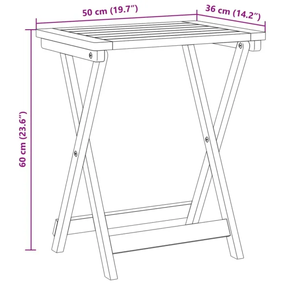 Masă Grădină Pliabilă Lemn Acacia | Livrare Gratuită