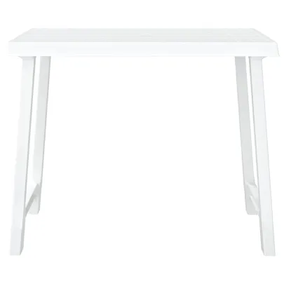 Masă Camping Albă PP Aspect Lemn - Livrare Gratuită