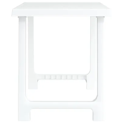 Masă Camping Albă PP Aspect Lemn - Livrare Gratuită