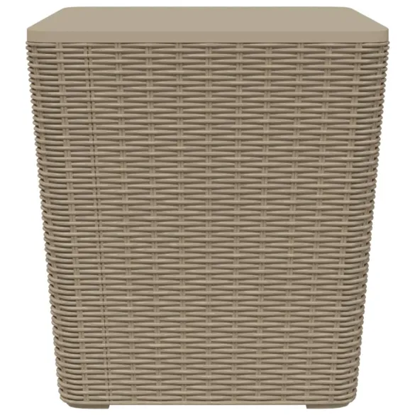 Masă Grădină cu Capac Detașabil - Maro Deschis - Polipropilenă