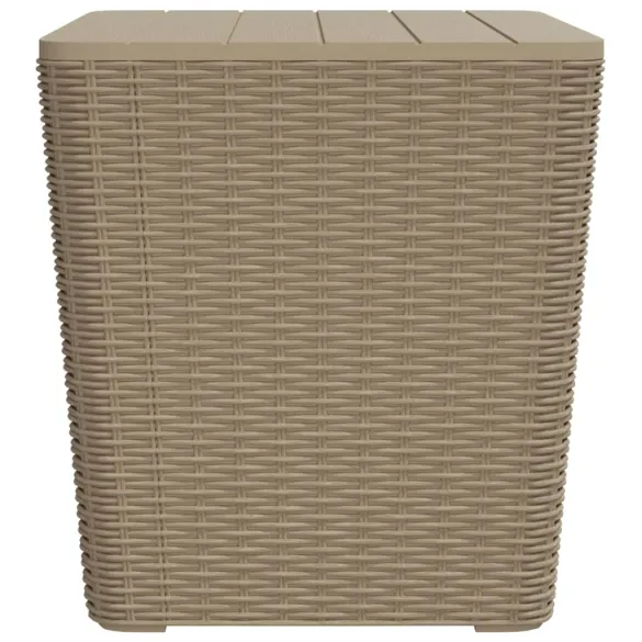 Masă Grădină cu Capac Detașabil - Maro Deschis - Polipropilenă