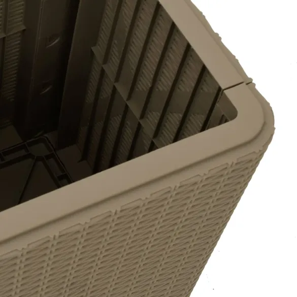 Masă Grădină cu Capac Detașabil - Maro Deschis - Polipropilenă