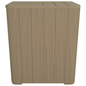 Masă Grădină cu Capac Detașabil - Maro Deschis - Polipropilenă 2