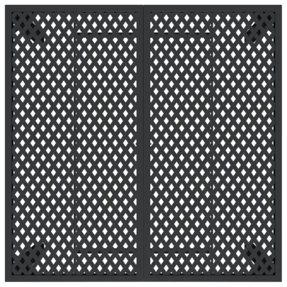 Masă Grădină Oțel Antracit 100x100 cm - Livrare Gratuită