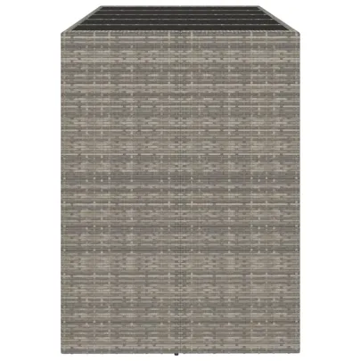 Masă Bar Exterior din Poliratan cu Sticlă - 185x80 cm