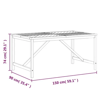 Masă Grădină Lemn Acacia Masiv | Livrare Gratuită