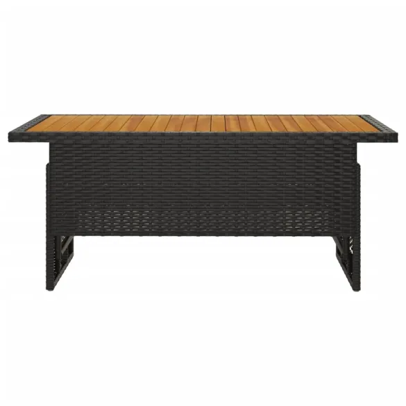 Masă Grădină Reglabilă Lemn Acacia Negru 100x50 cm Masă Grădină Reglabilă Lemn Acacia Negru 100x50 cm
