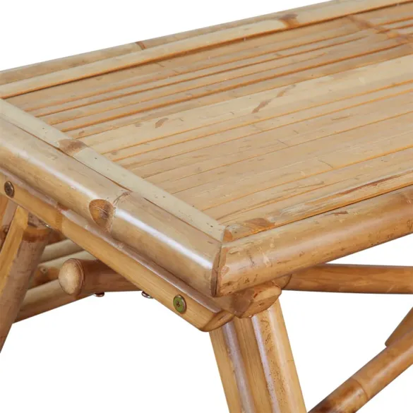 Masă de picnic bambus - 115x115x81 cm - Livrare Gratuită Masă de picnic bambus - 115x115x81 cm - Livrare Gratuită