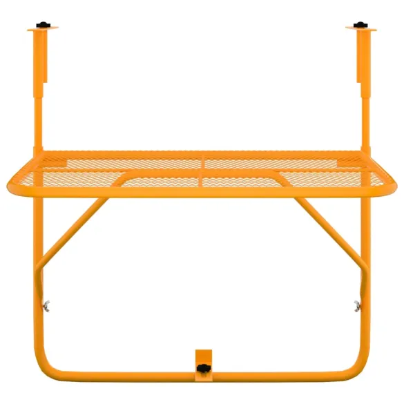 Masă de Balcon Galbenă - Oțel, Pliabilă | Livrare Gratuită