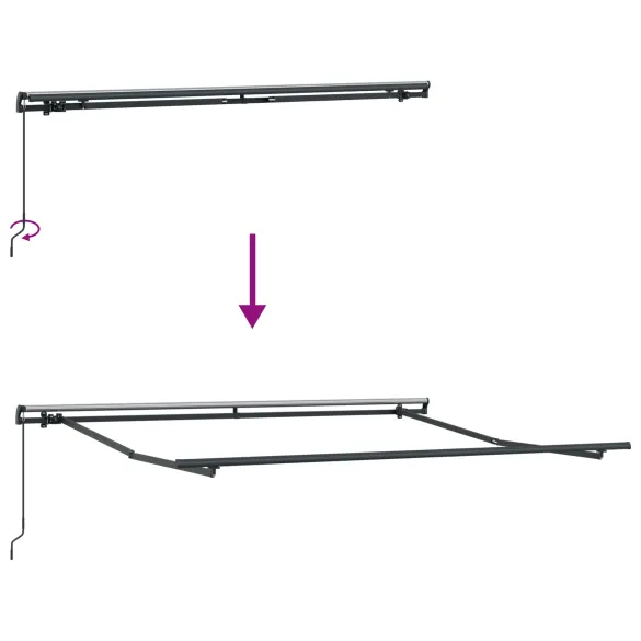 Cortină Retractabilă Manuală Multicolor 300x250 cm - Livrare Gratuită