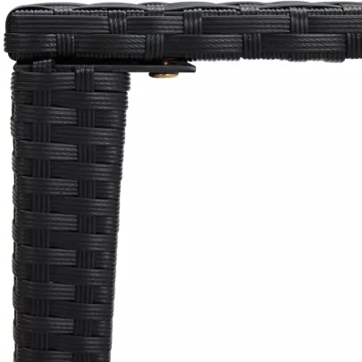 Set Mese Suprapuse Grădină Negru Poliratan - Livrare Gratuită