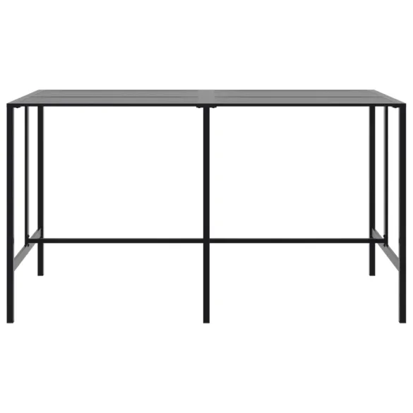 Masă de Bar din Oțel Negru 200x100 cm - Livrare Gratuită