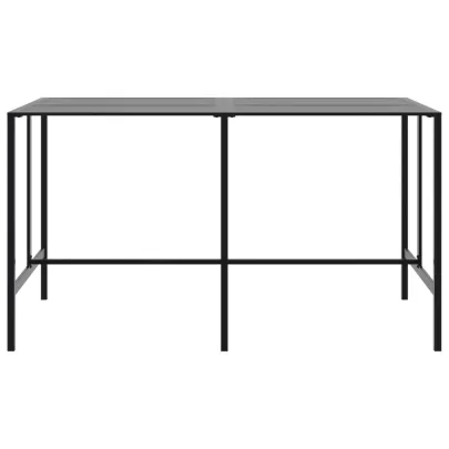 Masă de Bar din Oțel Negru 200x100 cm - Livrare Gratuită