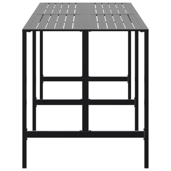 Masă de Bar din Oțel Negru 200x100 cm - Livrare Gratuită