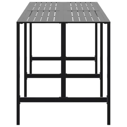 Masă de Bar din Oțel Negru 200x100 cm - Livrare Gratuită