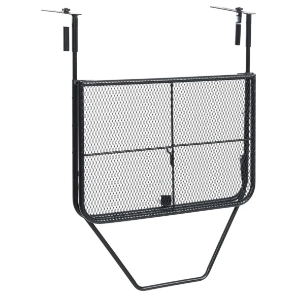 Masă Balcon Pliabilă Negru Oțel 60x40 cm | Livrare Gratuită