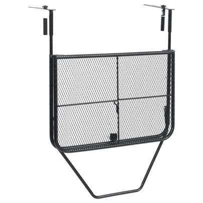 Masă Balcon Pliabilă Negru Oțel 60x40 cm | Livrare Gratuită
