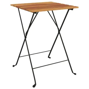 Masă Bistro Pliabilă Lemn Tec - 55x54x71 cm | Livrare Gratuită 2