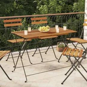 Masă Bistro Pliabilă Lemn Acacia | Livrare Gratuită