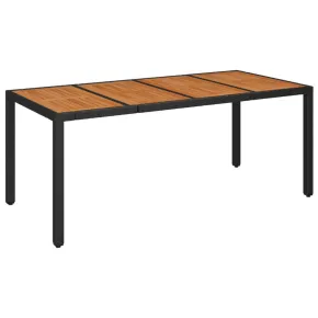 Masă Grădină Poliratan - Negru 190x90 cm - Livrare Gratuită 2