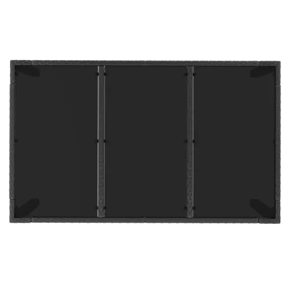 Masă Grădină Sticlă și Ratan - Livrare Gratuită