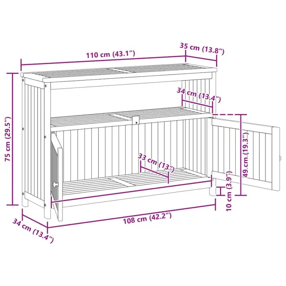 Masă Consolă Lemn Acacia | Interior & Exterior | Livrare Gratuită