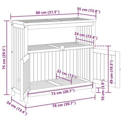 Masă Consolă Grădină Lemn Acacia Masiv | Livrare Gratuită