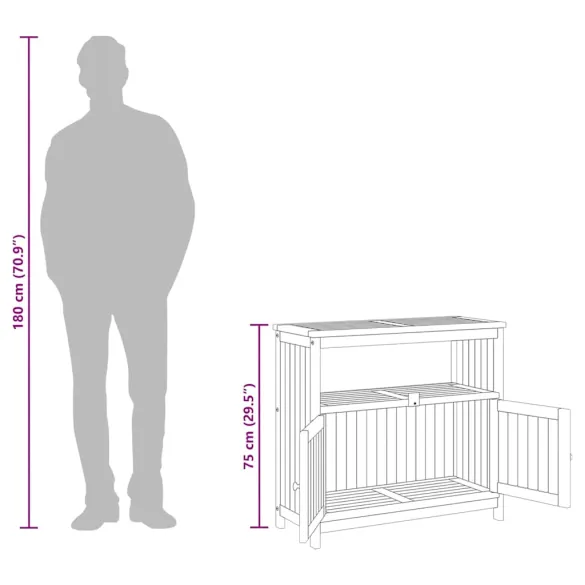 Masă Consolă Grădină Lemn Acacia Masiv | Livrare Gratuită