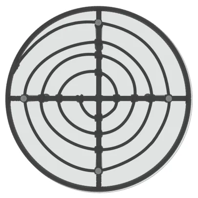 Masă Rotundă de Exterior cu Sticlă Securizată și Oțel