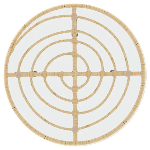 Masă de Bucătărie Rotundă - Sticlă Securizată și Oțel