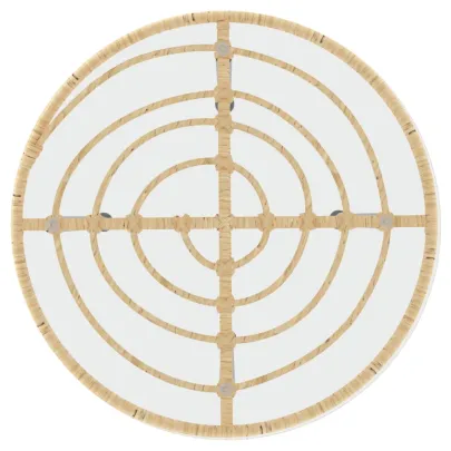 Masă de Bucătărie Rotundă - Sticlă Securizată și Oțel