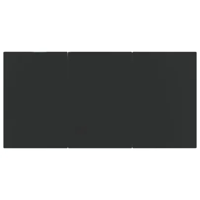 Masă Grădină Modernă - Oțel Negru cu Sticlă Securizată