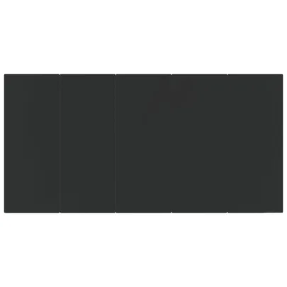 Masă Grădină Modernă - Oțel Negru cu Sticlă Securizată