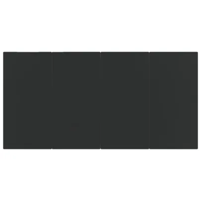 Masă Grădină Oțel Negru Sticlă Securizată 160x80 cm