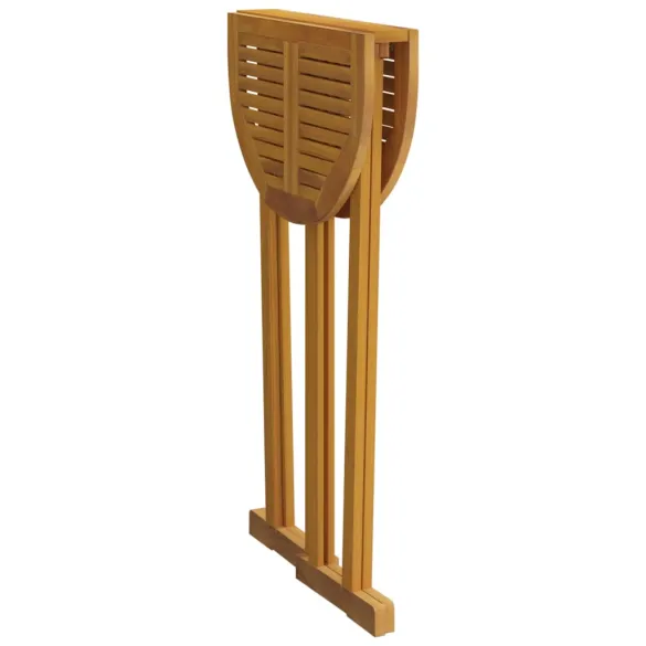 Masă Bar Pliabilă din Lemn Masiv Tec - 90x65x105 cm