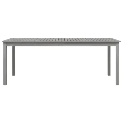 Masă Grădină Gri Lemn Acacia Masiv 200x100 cm - Livrare Gratuită