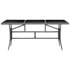 Masă Grădină Poliratan Gri - 170x80 cm - Livrare Gratuită 2