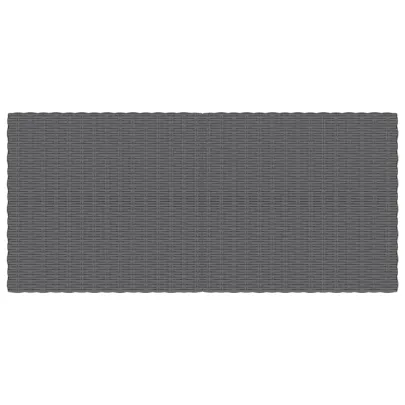 Masă Cafea Grădină Semi-Rotundă Gri - Poliratan Rezistent