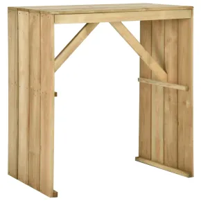 Masă de Bar din Lemn de Pin pentru Exterior | Livrare Gratuită