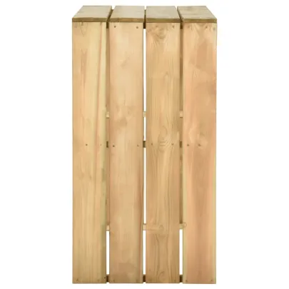 Masă de Bar din Lemn de Pin pentru Exterior | Livrare Gratuită