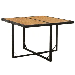 Masă Grădină Negru - Lemn Acacia - Livrare Gratuită