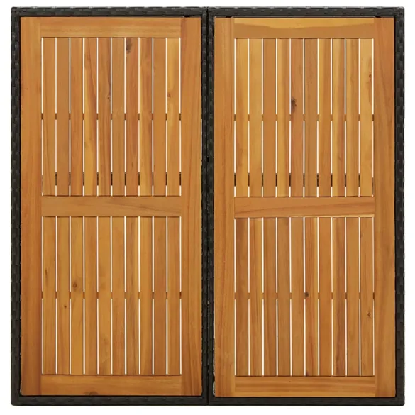 Masă Grădină Negru - Lemn Acacia - Livrare Gratuită