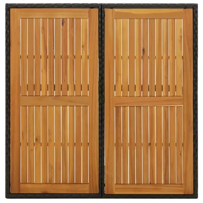 Masă Grădină Negru - Lemn Acacia - Livrare Gratuită