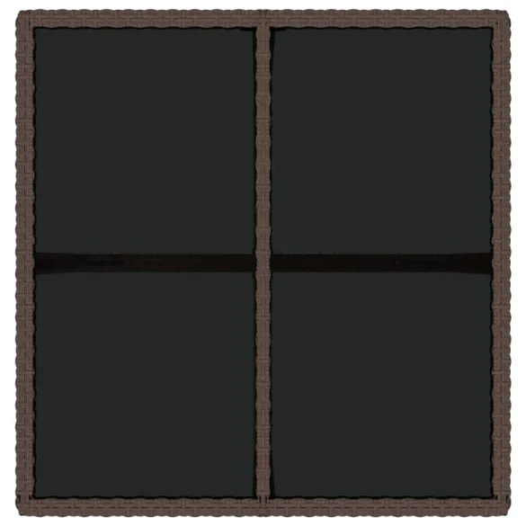 Masă Grădină Ratan și Sticlă - Livrare Gratuită